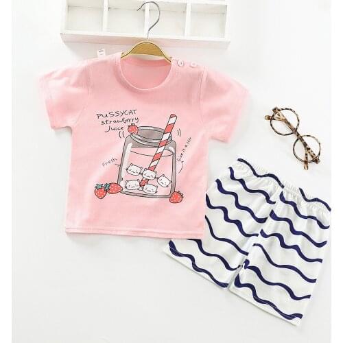 H939 Kids Boy Fashion Style Sets Summer Infant Baby Boys Clothes 2Pcs Character Print T-Shirt+Shorts Fashion Child Party Sets
