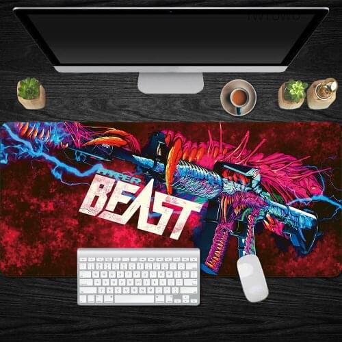 XXL CS GO Gaming Mouse Pad Hyper Beast Large Mouse Pad XL Gamer Computer Mousepad Rubber Mause Pad Big Keyboard Desk Play Mats