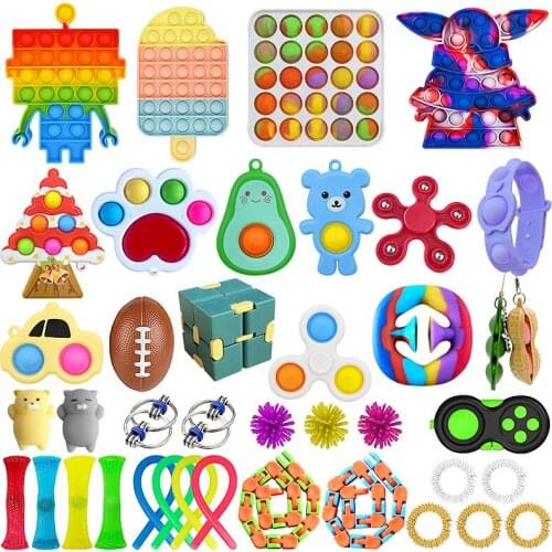 Hot Push Bubble Fidget Toys Adult Stress Simple Dimple Relief Toy Antistress Soft Squishy Gift Anti Stress Box Kid Toys