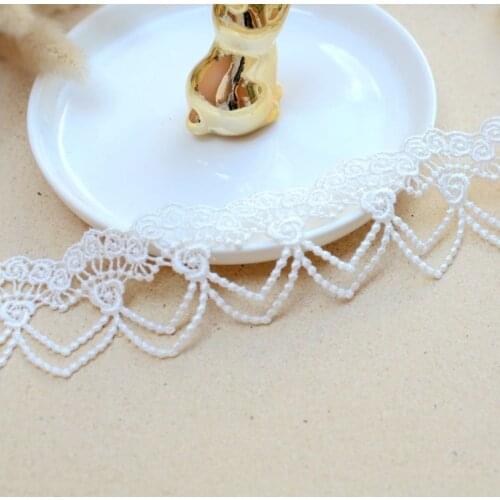 1 meter Free Shipment New Nigerian Wedding Lace Fabric Ivory Venice Lace Trim Trimmings 4.8cm Width