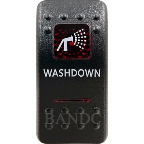 Cover Cap Only！WASHDOWN Rocker Switch Cover Cap Red Window Labeled for Boat Truck ARB Carling NARVA Control Cap Accessories