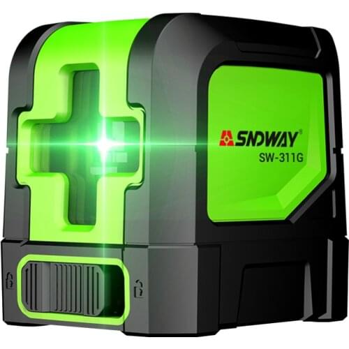 SNDWAYLaser level Green 2 lines self-leveling laser Leveler Vertical Horizontal Cross laser red beam line measuring instrument