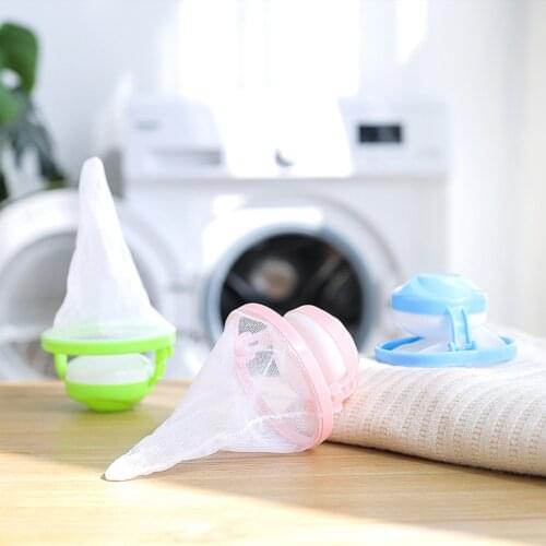 Reusable Washing Machine Hair Removal Catcher Bag Dryer Clothes Dirt Cat Fur Cleaning Laundry Ball Floating Lint Filter Home