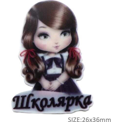 Cartoon Character Sweet Girl Boys Baby Angels Acrylic Flatback Planar Resin DIY Sew For Bows Home Gift Decoration,5Yc18260