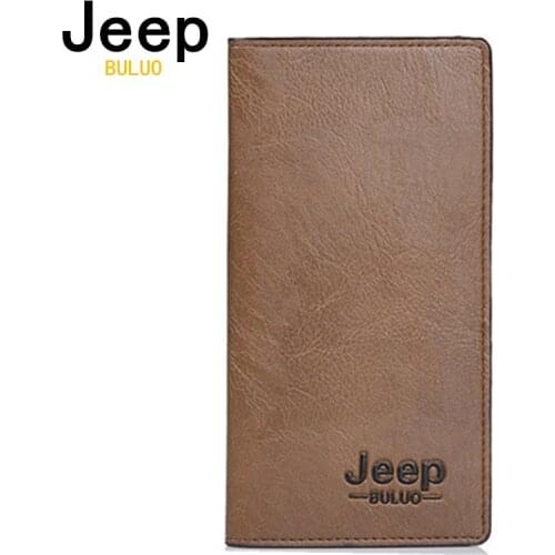 JEEP BULUO Brand Wallet Clutch carteira masculina Men Leather Men Wallets Business Brand Card holder Coin Purse Mens Long 8068