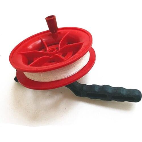 New Kites Accessories line length 100M Twisted String Line Red Wheel Kite Reel Winder For Children Outdoor Kite Tool