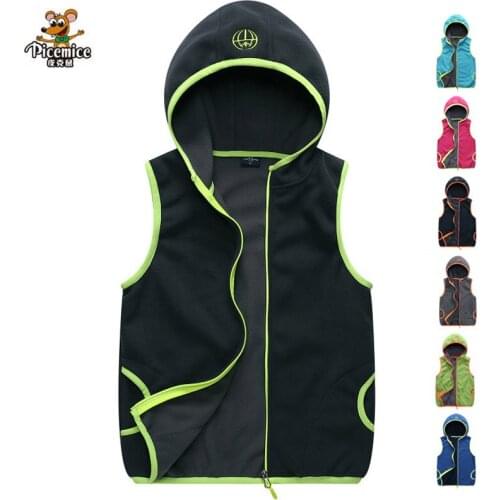 New Arrival 2020 Spring Autumn Trendy Boys Girls Sport Vest Hooded Kids Polar Fleece Soft Shell Clothing Kids Outerwear 5-14T