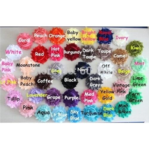 Wholesale~2.5" Rose Chiffon lace flower , Shabby Chic Frayed flower trim 100yards/lot