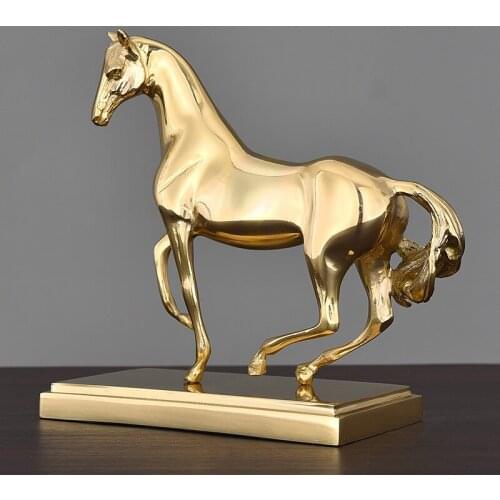 Wholesale copper horse home craft gifts, Zodiac horse ornaments, promote to office, make a fortune