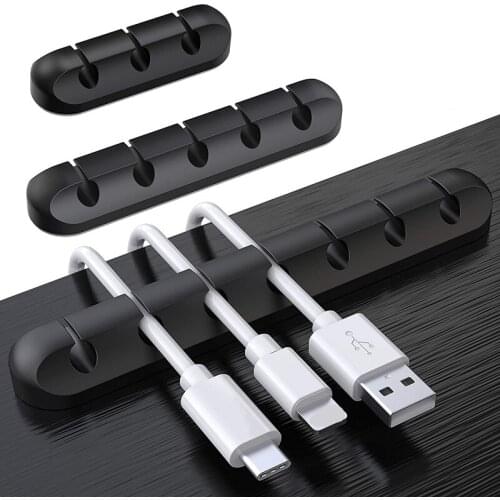 YSAGi Cable Organizer Silicone USB Cable Winder Desktop Manager Management Clip Mouse Cable Holder Headset Cable