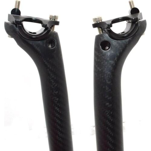 Full carbon fiber bicycle seatpost MTB road bike parts superlight seat post 3k matte 27.2/30.8 /31.6 *350 400MM offset 25mm