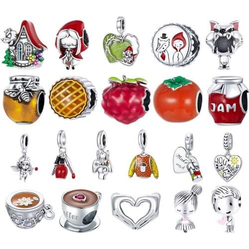 WOSTU Authentic 925 Sterling Silver Fairy Tales Little Girl Charms Pendant Fit Original Bracelets Women Fashion DIY Jewelry Gift