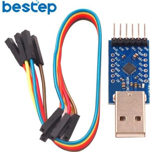 USB 2.0 to TTL UART 6PIN Module Serial Converter CP2104 STC PRGMR Replace CP2102 With Dupont Cables