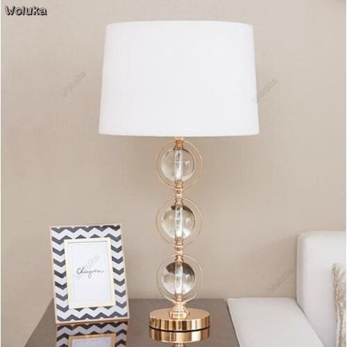 European-style simple crystal table lamp model room bedroom home bedside lamp living room tea table decorations CD50 W07