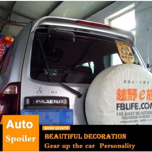For Mitsubishi Pajero V73 Spoiler 2006-2012 With brake lights Sport ABS Material Car Rear Wing Primer Color Trunk Rear Spoiler