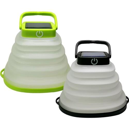 LED Solar Camping Lantern, USB Rechargeable Poldable Tent Lamp, Collapsible and 3 Dimmable Modes Light for Outdoor HikingFishing