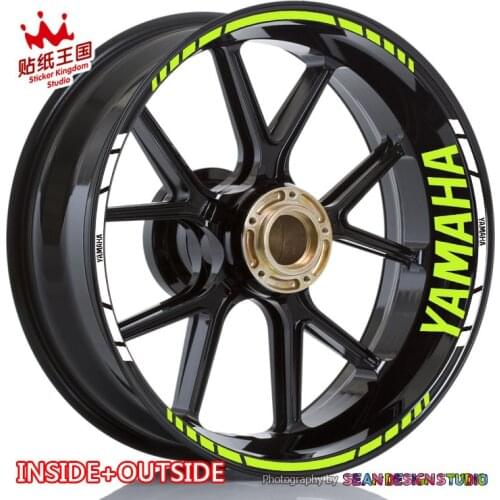 For YAMAHA MT03 MT07 MT09 MT10 R1 R3 R6 FZ1 FZ8 FZ6 XJ6 Motorcycle Wheel Reflective Motor Bike Rim Decal Waterproof Sticker