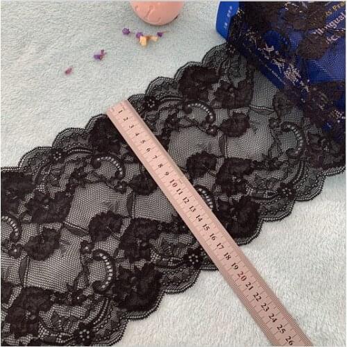 TD2775 18Cm Black lace accessories diy hand-led dress curtain decorative fabric