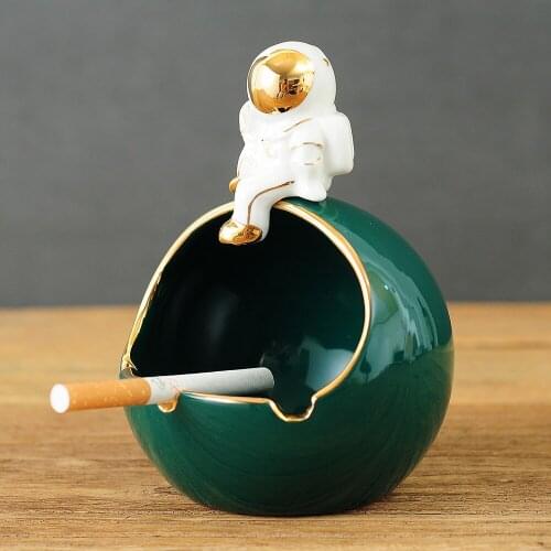 NEWYEARNEW Astronaut Ashtray Creative Ceramic Ashtray Car Ornament Vintage Home Furnishing Decoration Valentine Gifts