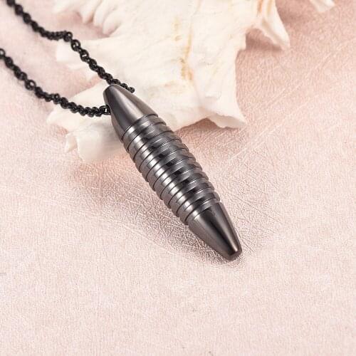 Cremation Jewelry for Ashes Bullet Urn Necklace Stainless Steel Ashes Pendant Ash Keepsake Memorial Jewelry for Men Women