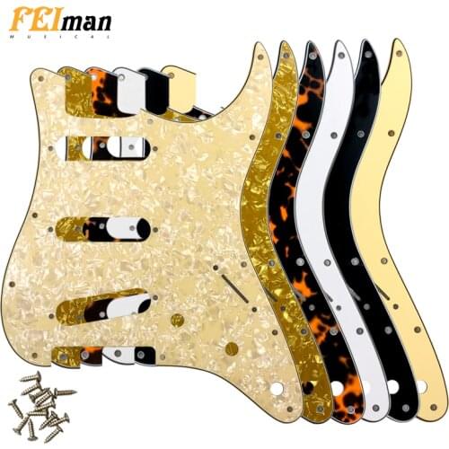 Pleroo Guitar parts Pickguard for ST SSS guitar with three reverse-mounted American Vintage ‘65 single-coil Strat pickups