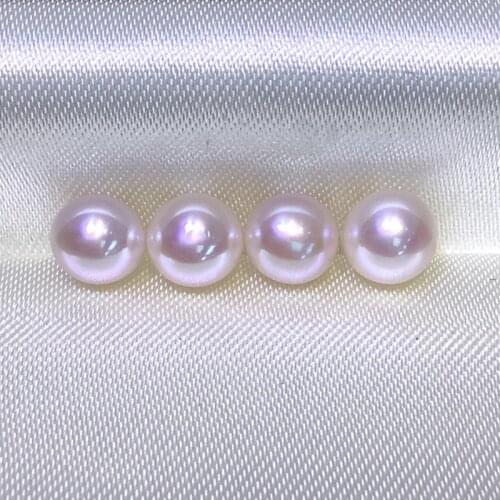 Zhuji Natural White Color Freshwater Pearls 6mm 4mm 2mm Loose Round Pearls for Jewelry Making High Luster 3A Quality Pearls hot