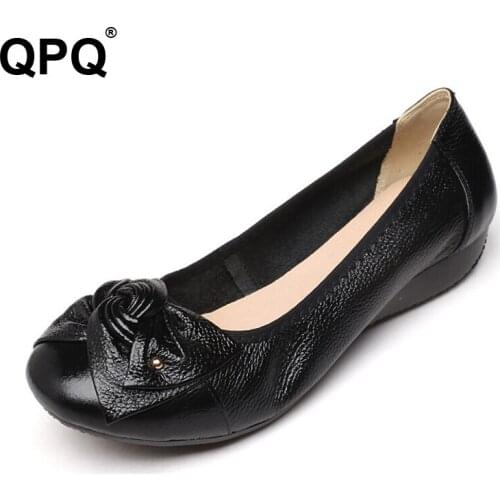 2017 Women Flats Genuine Leather Mother Shoes Moccasins Womens Soft Leisure Female Driving Shoes Flat Feetwear chaussure ST204