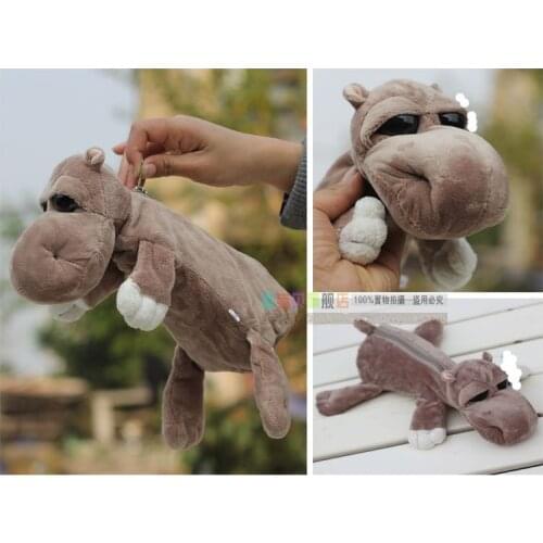 Super cute 1pc 25cm forest big eyes hippo plush school lovely bag toy children gift