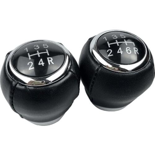 5/6 Speed Black Leather Gear Shift Knob Lever Shifter Stick Head For Legacy Subaru Forester Outback Impreza STI WRX 2009-2018