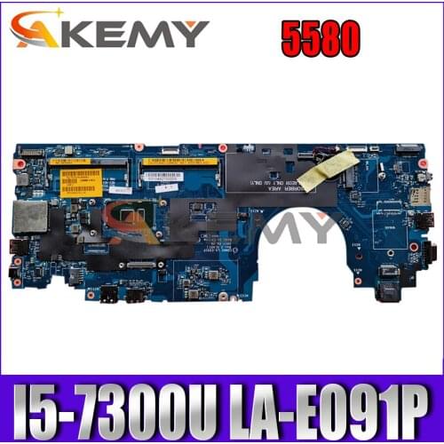 Akemy CDM80 LA-E091P I5-7300U FOR Dell Latitude 5580 Laptop Motherboard CN-02TRDX 2TRDX Mainboard 100%tested
