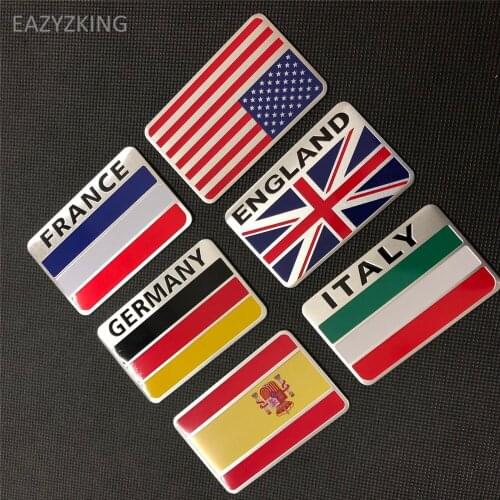 EAZYZKING Car-Styling National Flag Stickers for FIAT EVO Sedici Linea Bravo FCC4 Viaggio Coroma Ottimo Uno