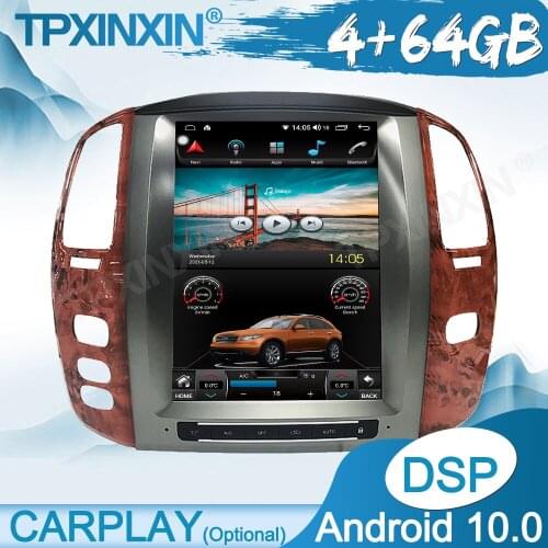 Wireless Carplay 4+64G Android10 For Lexus LX470 Car Multimedia Player Auto Radio Tape Recorder GPS Navigation DSP IPS Head Unit