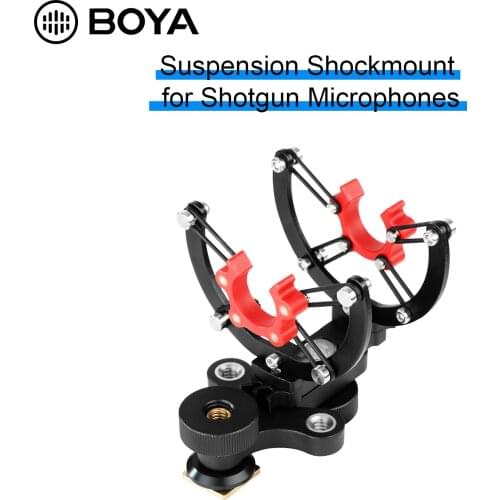 BOYA BY-C40 Shock Mount Holder Clip Camera Shoe Noise-reducing Shock Mount accessories for Shotgun Microphones 20-22mm Diameter