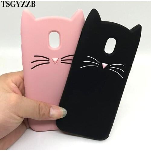 For Samsung S6 S7 Edge S8 Plus Case Silicon Soft Cover 3D Cute Cat Phone Case For Samsung Galaxy J5 Pro J7 2017 J3 2016 J2 Prime