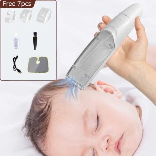 Baby Clipper Hair Trimmer Automatic Gather Hair Clipper for Children Mower Trimmer Mute Waterproof Hair Clipper Sleep Hair cut