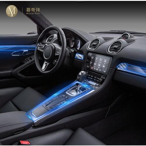 For Porsche 718 Boxster 911 2013-2020 car Interior Center console Invisible car suit TPU protective film Anti-scratch Accessorie