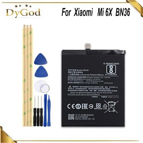 Аккумуляторы для телефонов Xiaomi Mi 6X DyGod China At AliExpress