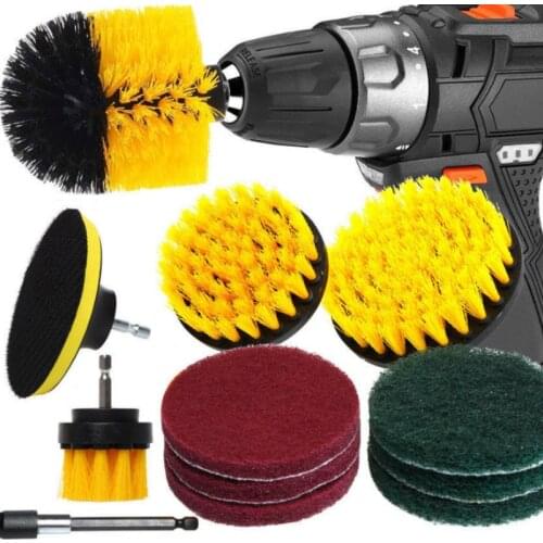 Electric Scrubber Brush Drill All Purpose Cleaner Scrubbing Brushes for Bathroom Surface Grout Kitchen Car Care Cleaning Tools