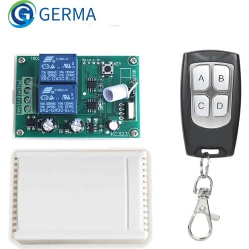 GERMA 433MHz 4 CH Button EV1527 Code Remote Control Switch RF Transmitter Wireless Key Fob For Smart Home Garage Door Opener