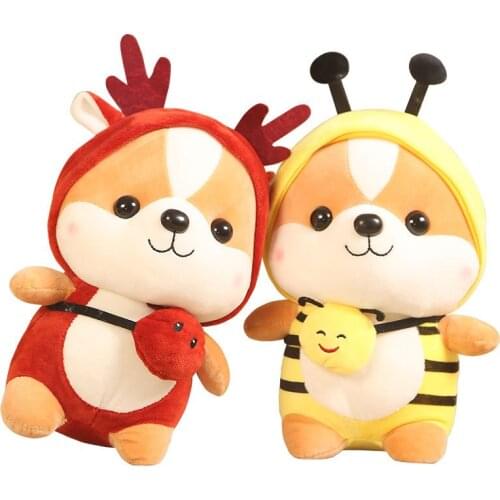 25-45CM Dropshipping Shiba Inu Baby Plush toys Dog Cosplay Funny Stuffed Animal Dog Toys Dolls Children Toys kids Gift