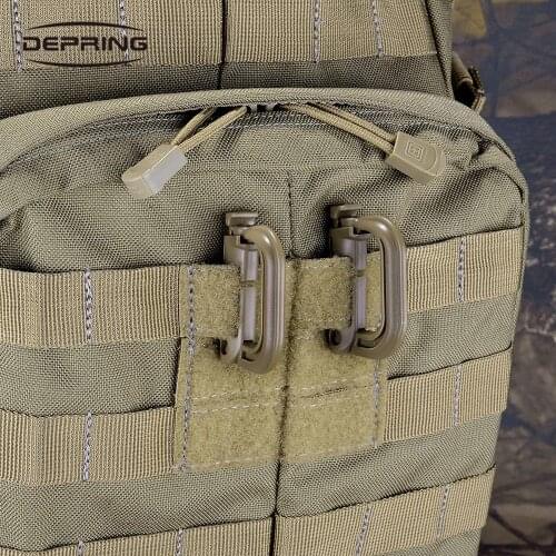 Outdoor Attach Quickdraw Shackle Carabiner D-ring Clip Molle Webbing Plastic Backpack Buckle Snap Lock Grimlock for Hunting