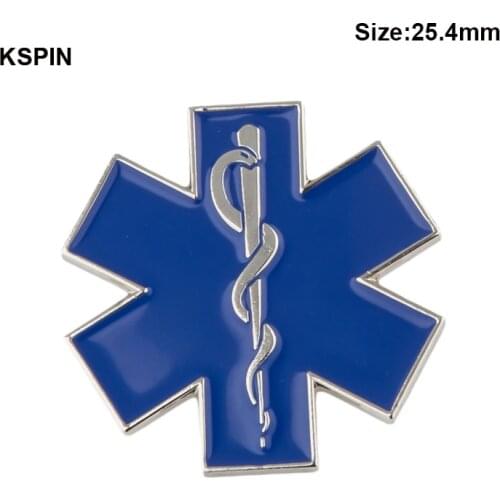 KSPIN Star of Life Nursing Ambulance Lapel Pin Badge Pin 10pcs a lot XY0160