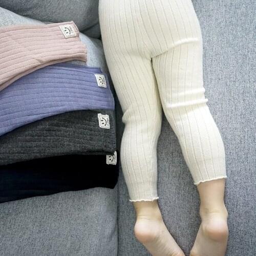 Girls Leggings 2020 Autumn Korean New Baby Clothes Kids Girls Solid Leggings Toddler Trousers Girls Casual Pants 2-7 Years