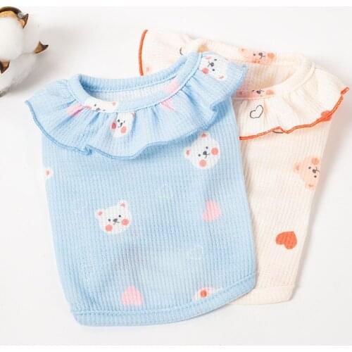 Summer Dog Vest Cat Chihuahua Puppy Costume Apparel Yorkshire Pomeranian Shih Tzu Maltese Bichon Poodle Clothing Pet Outfit XXS