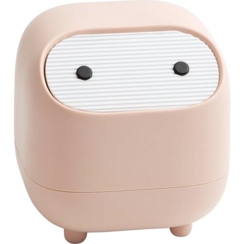 Ninja Desktop Trash Can Mini Double Contrast Color Pressing Trash Can Household Pumping Tissue Box