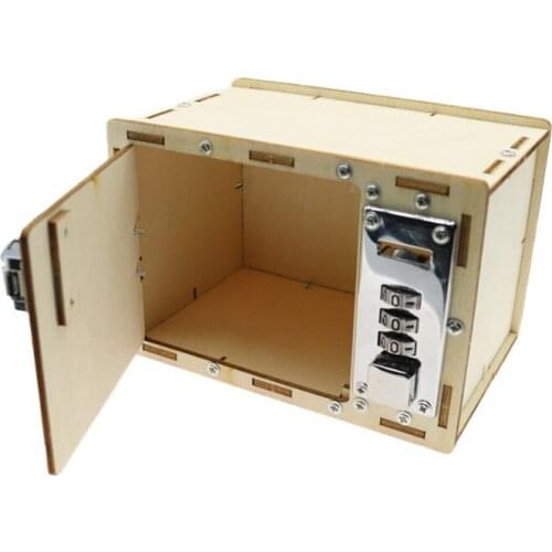Science Small Production DIY Mechanical Password Box Wood DIY Package