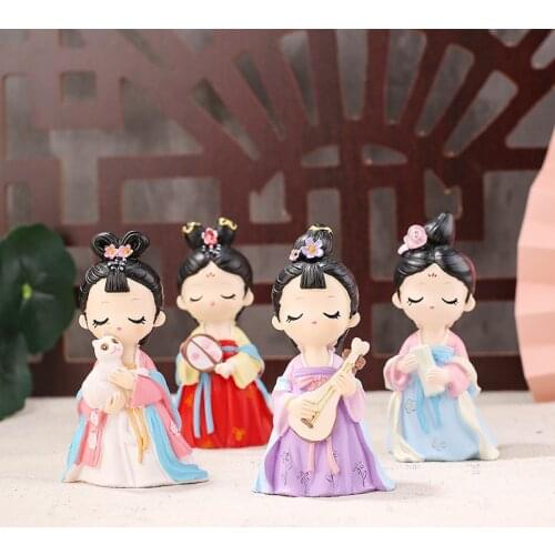 Character Resin Decoration Piece Classical Palace Style Doll Girl Did Room Decorate Desktop Creative Girl Holiday Birthday Gift
