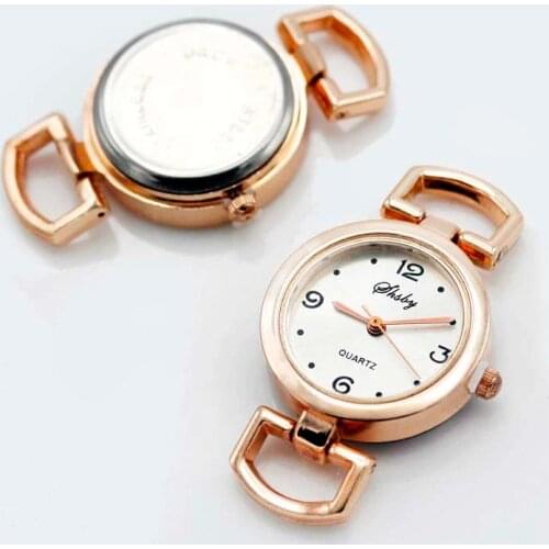 Shsby Diy Personality Rose Gold Watch Header Roman Numerals Circle Watch Table Core Watchband Watch Accessories Wholesale