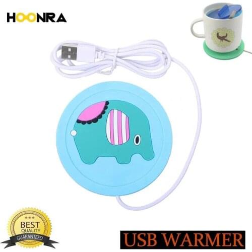 HOONRA Anti-heat USB Silicone Heat Warmer Cartoon Silicone Electric Insulation Coaster Coffee Tea Warmer Office Gadgets