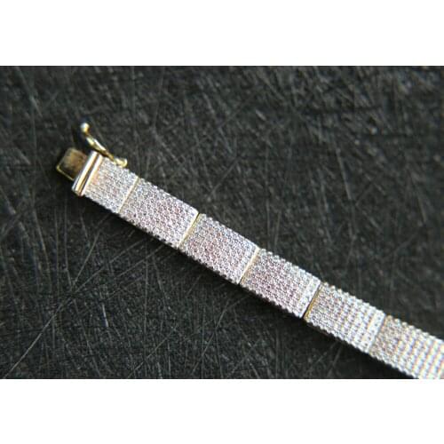 Sparking Men Woman cz Bead Bracelet Beaded hip hop bling Bracelets for Women and Mens Pulseras Masculina